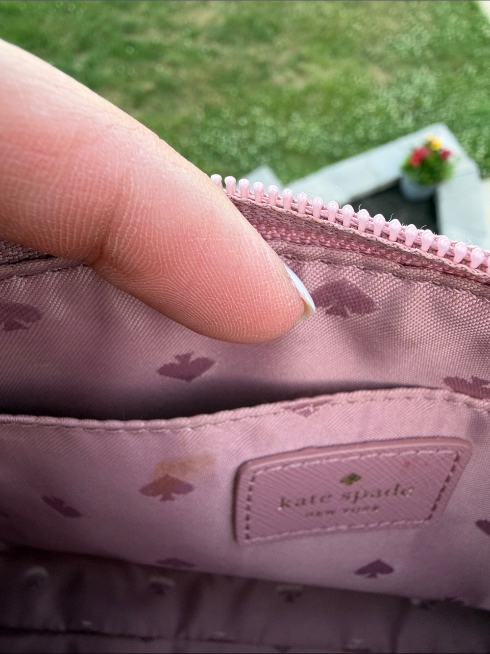 kate spade mauve pink glitter-accent crossbody - Picture 7 of 7
